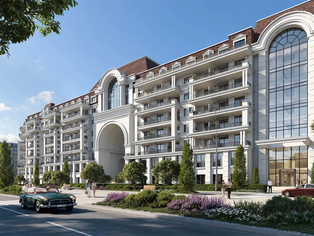 Bab Al Qasr Garden Residence 65 exterior in official Burtville developer imagery
